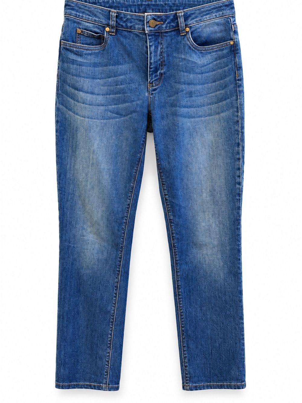 Two by Vince Camuto Jeans Womens 27/4 Blue Wash Straight Leg Cropped Denim - Picture 2 of 6